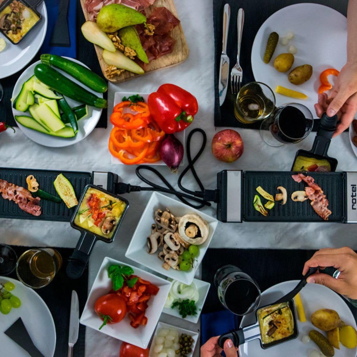 Rotel - Lot de 2 poêlons à raclette - 18,5x9x1,5 cm - revêtement PTFE