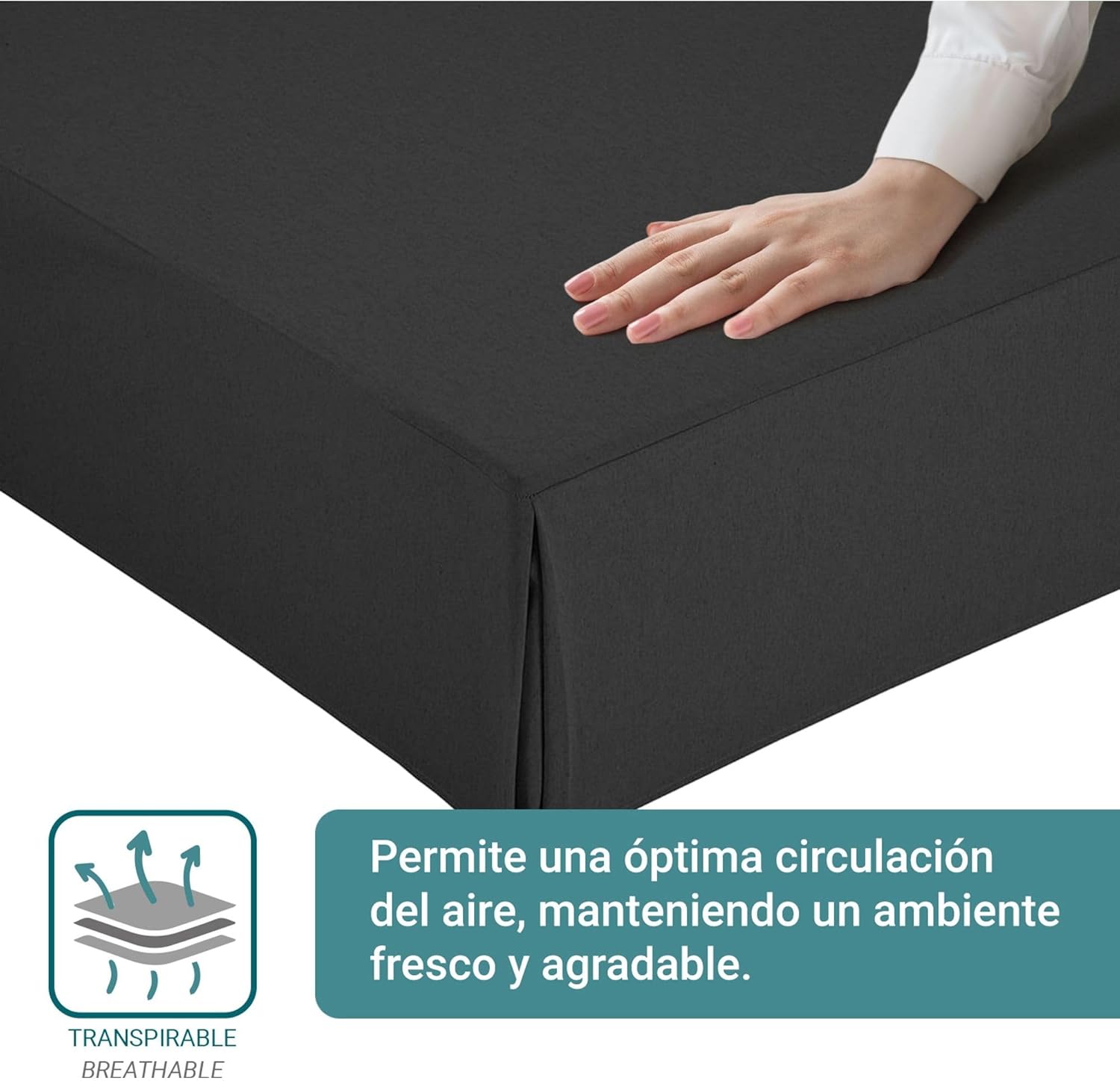 Housse de canapé - jupon, 160x190/200 cm, réglable, antidérapante