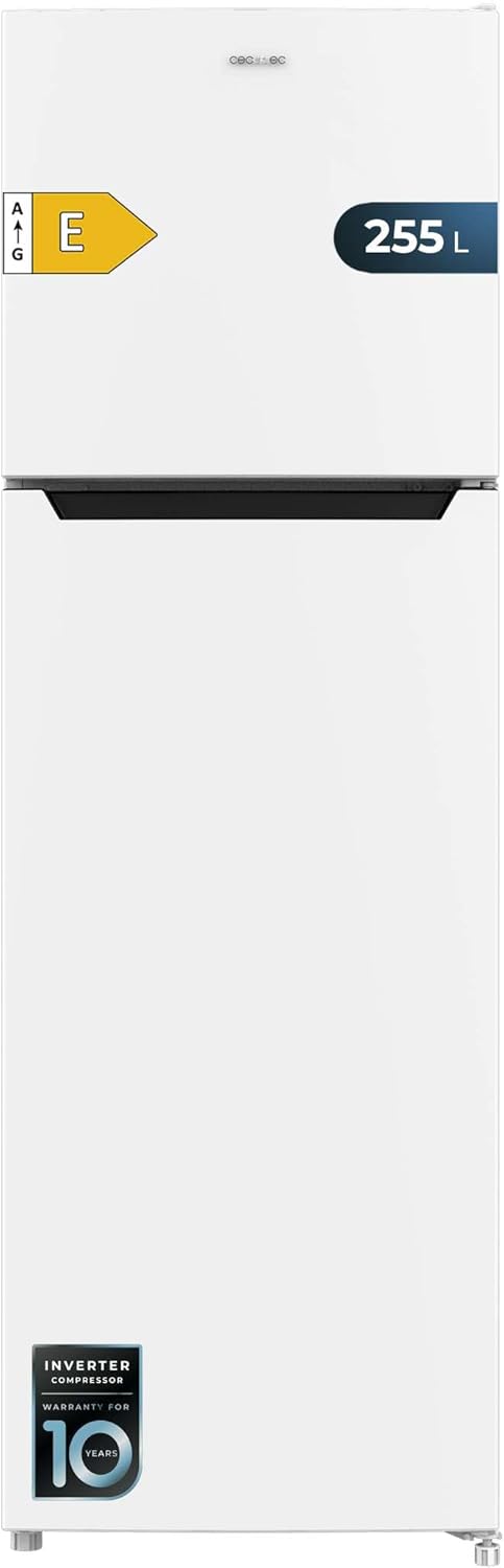 Cecotec - Bolero CoolMarket 2D - 255L, NoFrost, moteur Inverter, E, design blanc - 2D255NF
