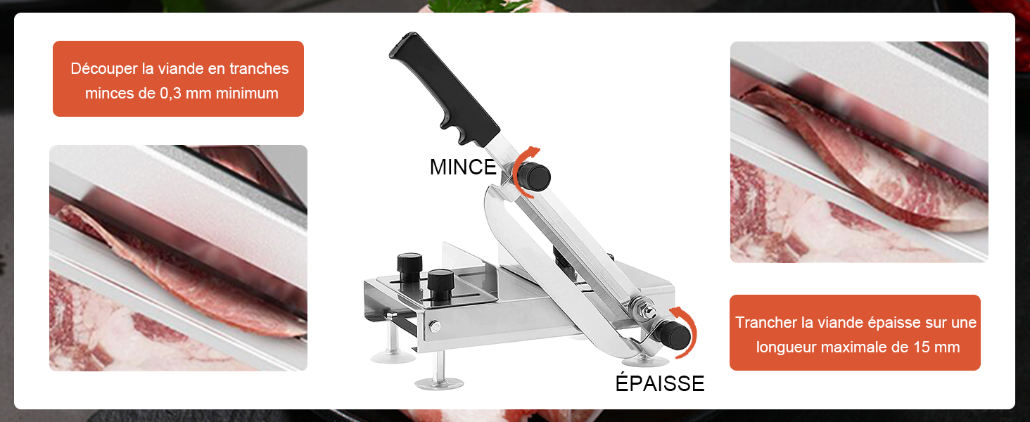 Trancheurs de viande surgelés