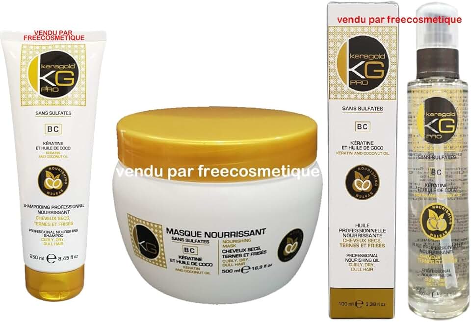 KERAGOLD - PRO gamme AB - 250ml/500ml/100ml - kératine coco, sans sulfates