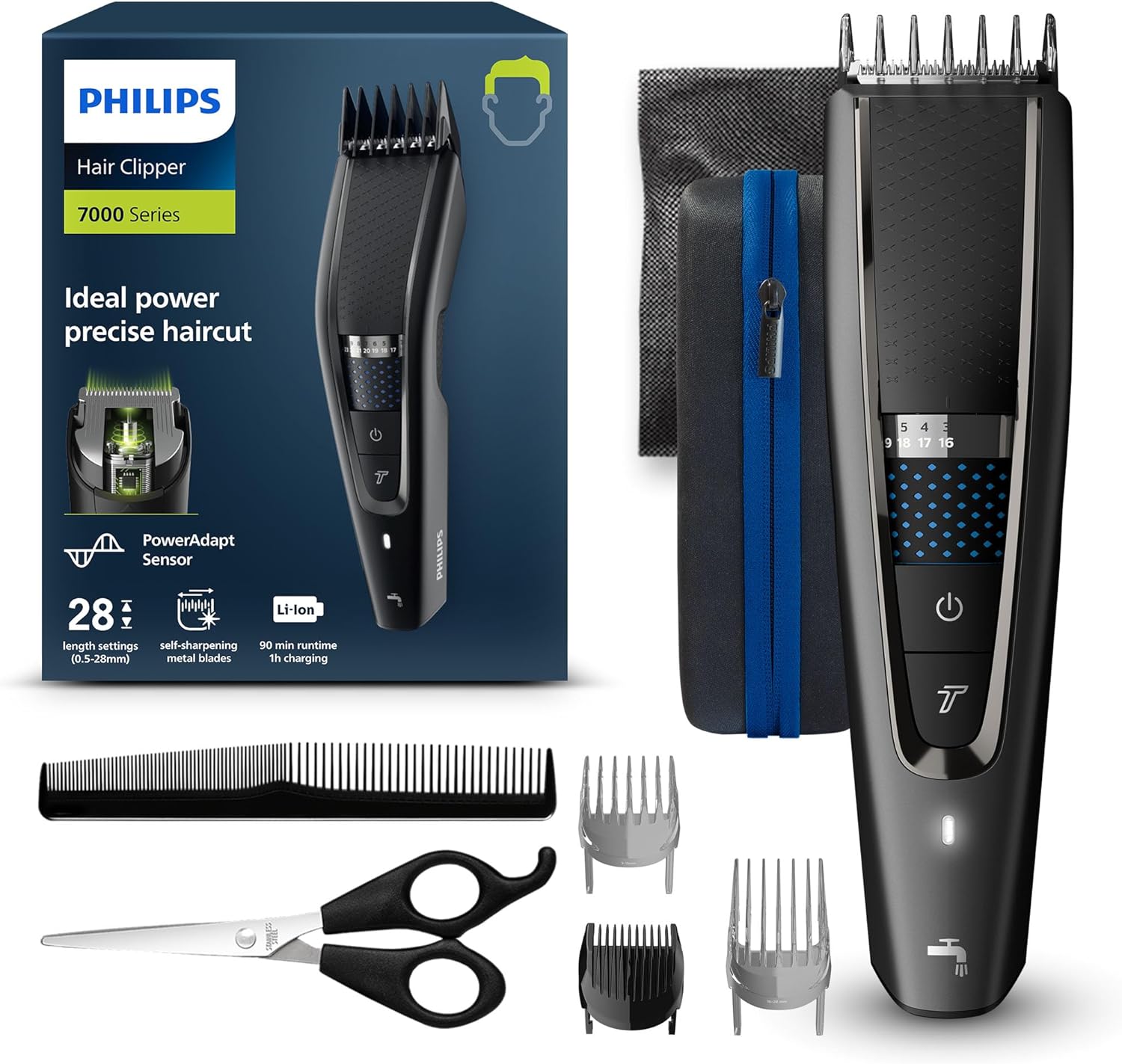 Philips - Série 7000 tondeuse multi-usage lavable - coupe précise - HC7650/15