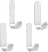 Crochet Adhésif en Acier Inoxydable - 4 Pcs Auto-adhésifs, Crochets Muraux, Porte Serviettes pour...