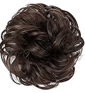 JJstar Chignon Postiche Cheveux Grande Postiches Bouclés Ondulés Chouchou Cheveux Naturel Faux Ch...
