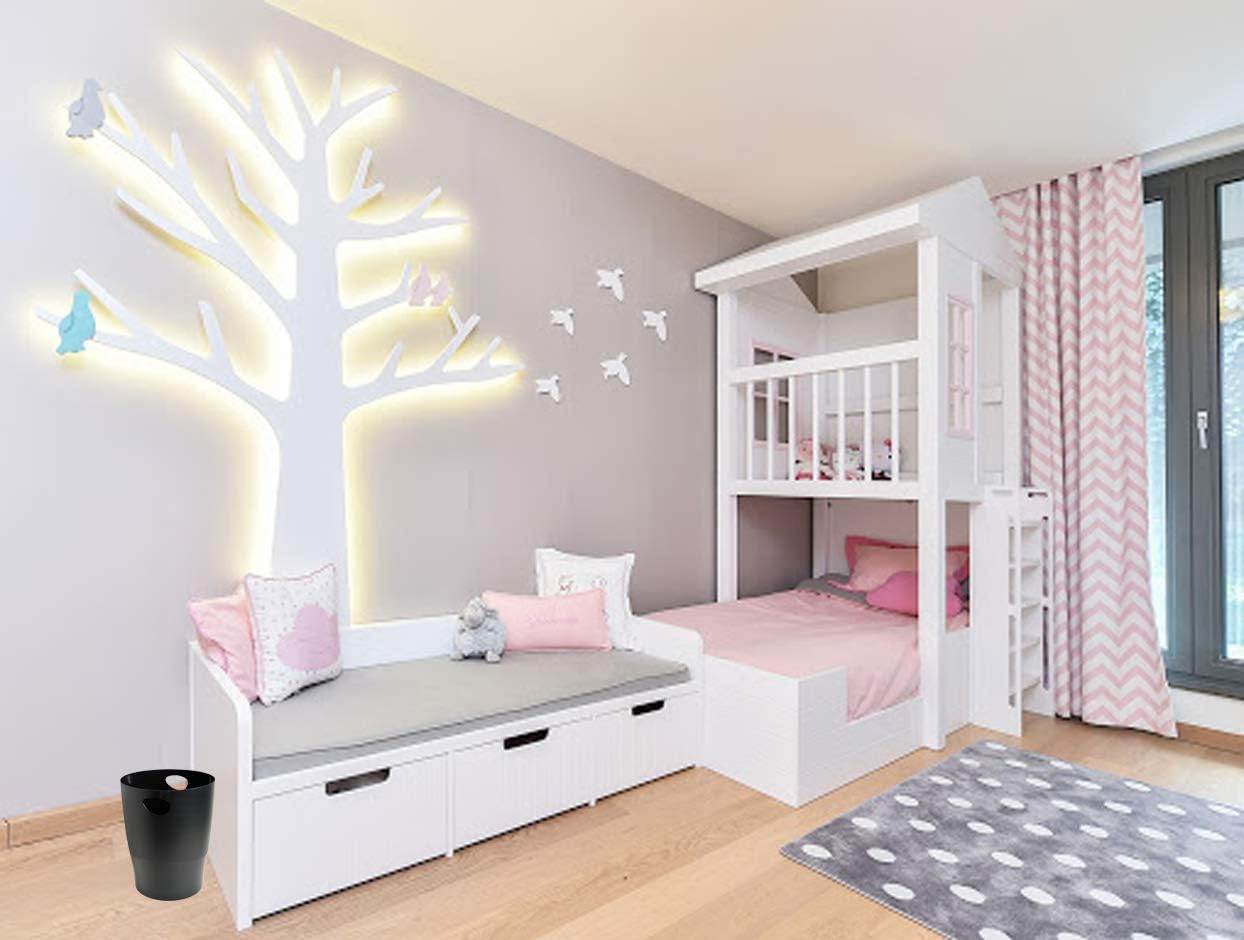 Exacompta - Corbeille à papier ECOBIN, 15L, poignées, noir - 453014D