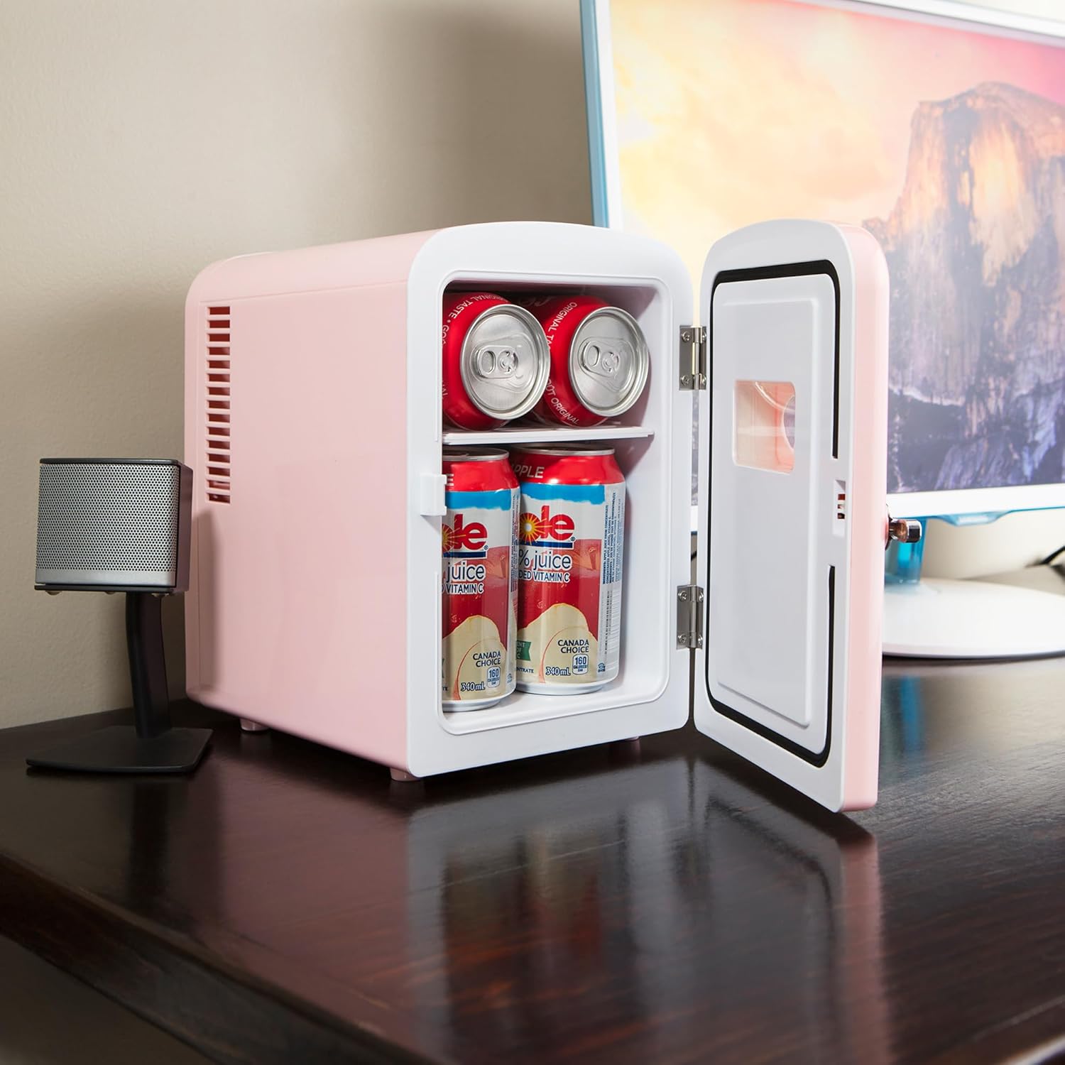 Koolatron - mini frigo Coca Cola 4L, 6 canettes, portable, rose