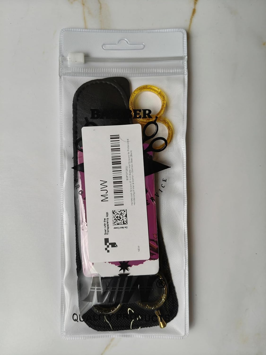 MJW - Ciseaux de coiffure pro série classique - 6,5'' - inox, coupe barbe et moustache