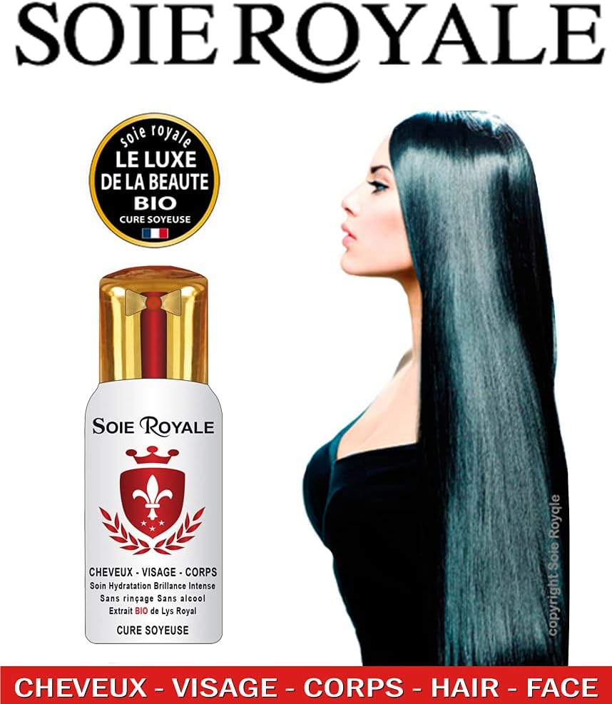 Coffret soins BIO - sérum 66ml, shampoing 125ml - hydratant, brillance, fleur de lys, coco, acide hyaluronique, certifié