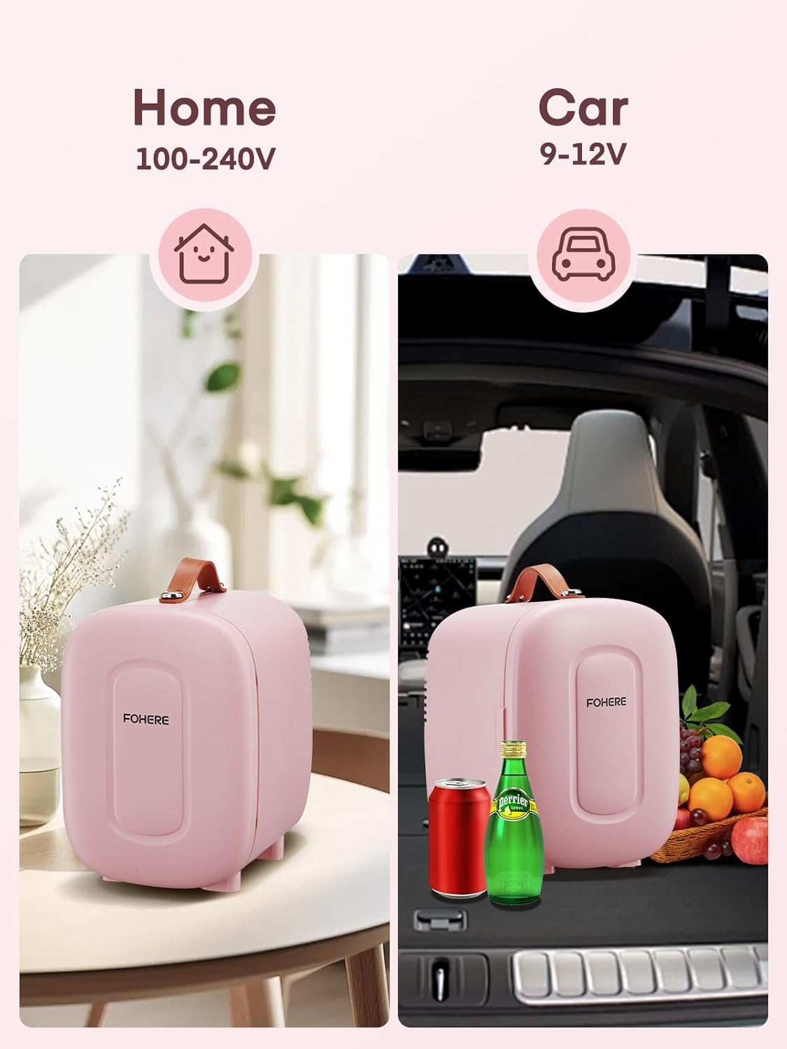 FOHERE - Mini Frigo 5L - compact, silencieux, portable - idéal chambre