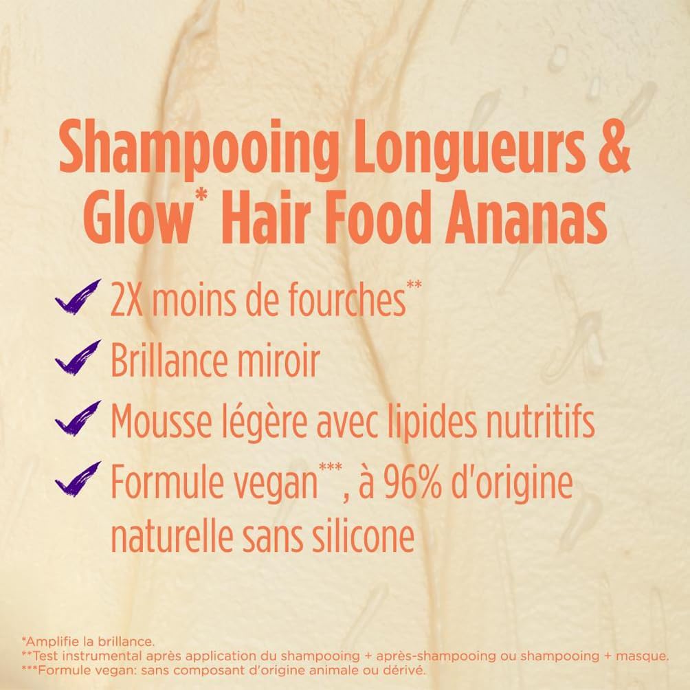 Garnier - Fructis Hair Food - 350 ml - shampooing longueurs ternes, 97% naturel