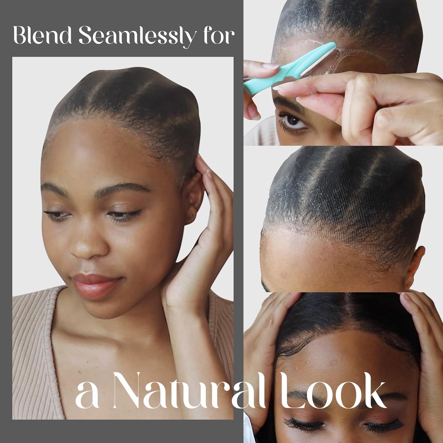 Dreamlover - Bonnet perruque HD ultra-fin - noir - 12 pièces, respirant