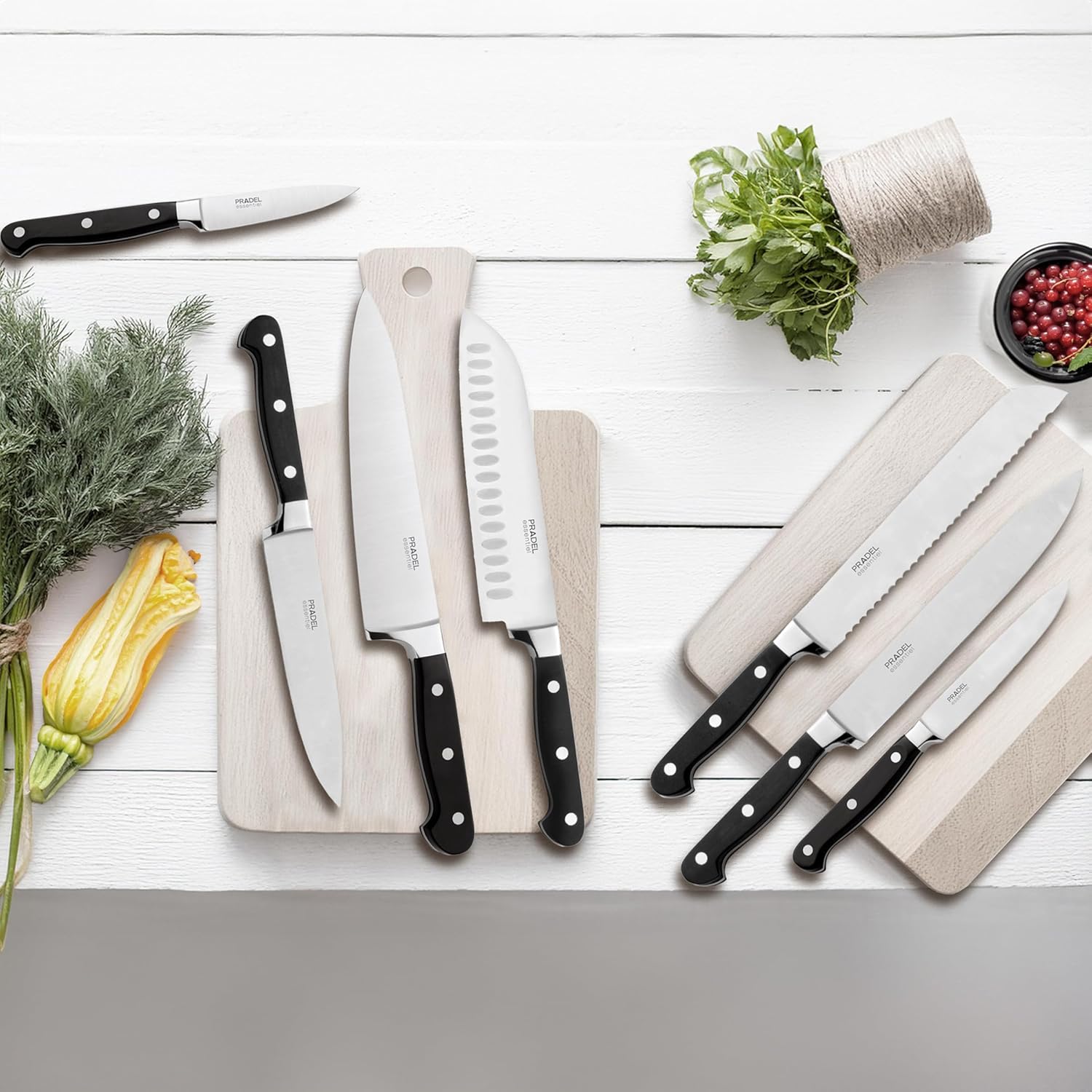 Couteau de chef - Blason - lame 20 cm - acier inox satiné, noir