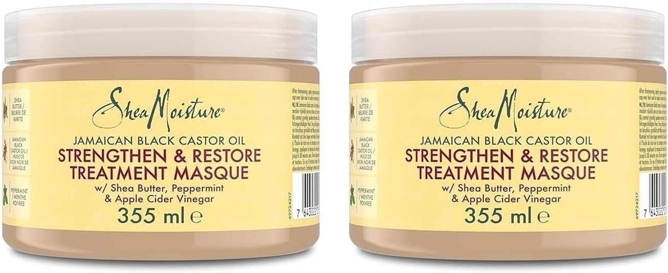 SheaMoisture - Strengthen & Restore - 2x355ml - Soin cheveux ricin noir