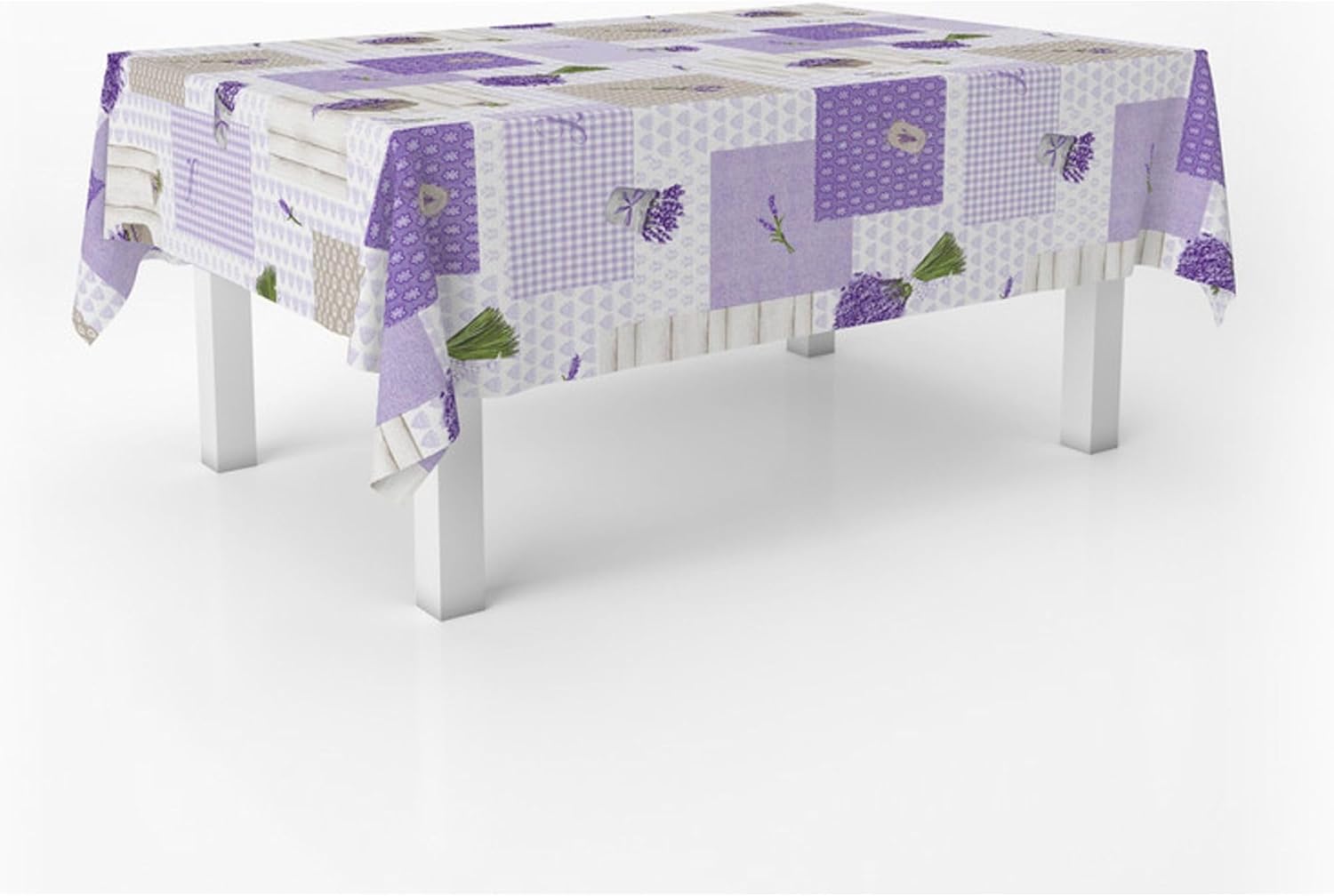 Nappe en toile cirée - rectangulaire 250x140 cm - anti-taches, imperméable, facile à entretenir, style Provence