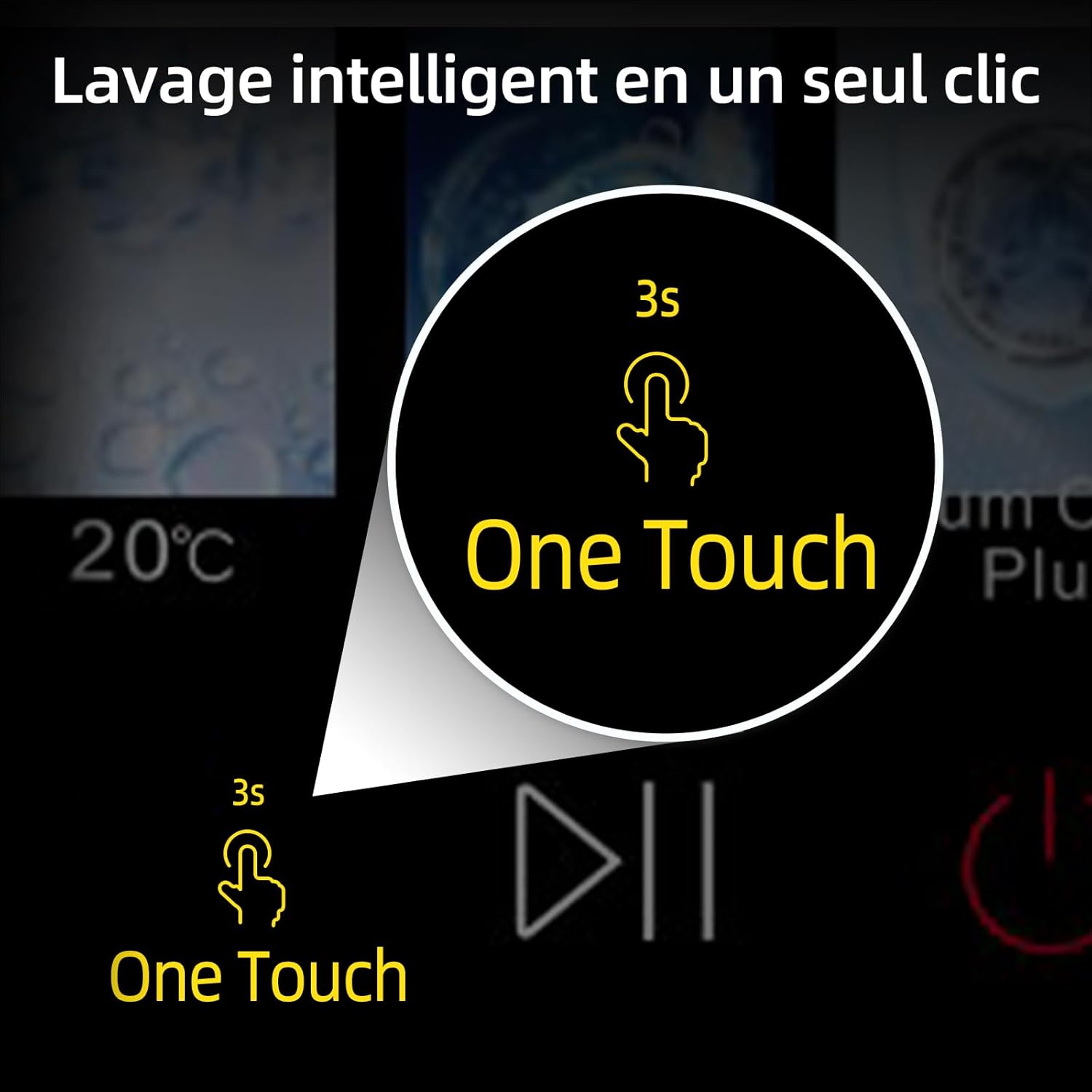 CHiQ - Lave-linge 8kg, écran LED tactile, vapeur, 1400tr/min, CW086581AX