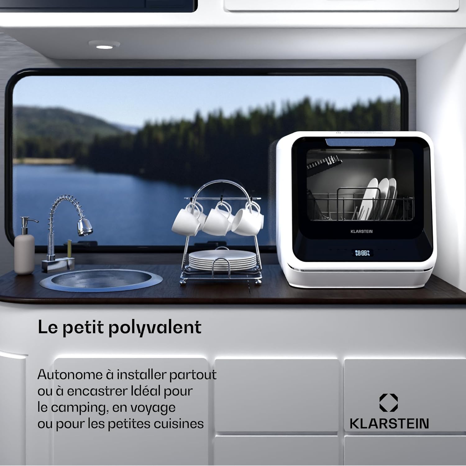 Klarstein - Amazonia Mini - compact, 7 programmes, réservoir 5L, silencieux, noir