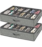 Veronly Lot de 2 boîtes de rangement à chaussures pliables avec couvercle et fenêtre