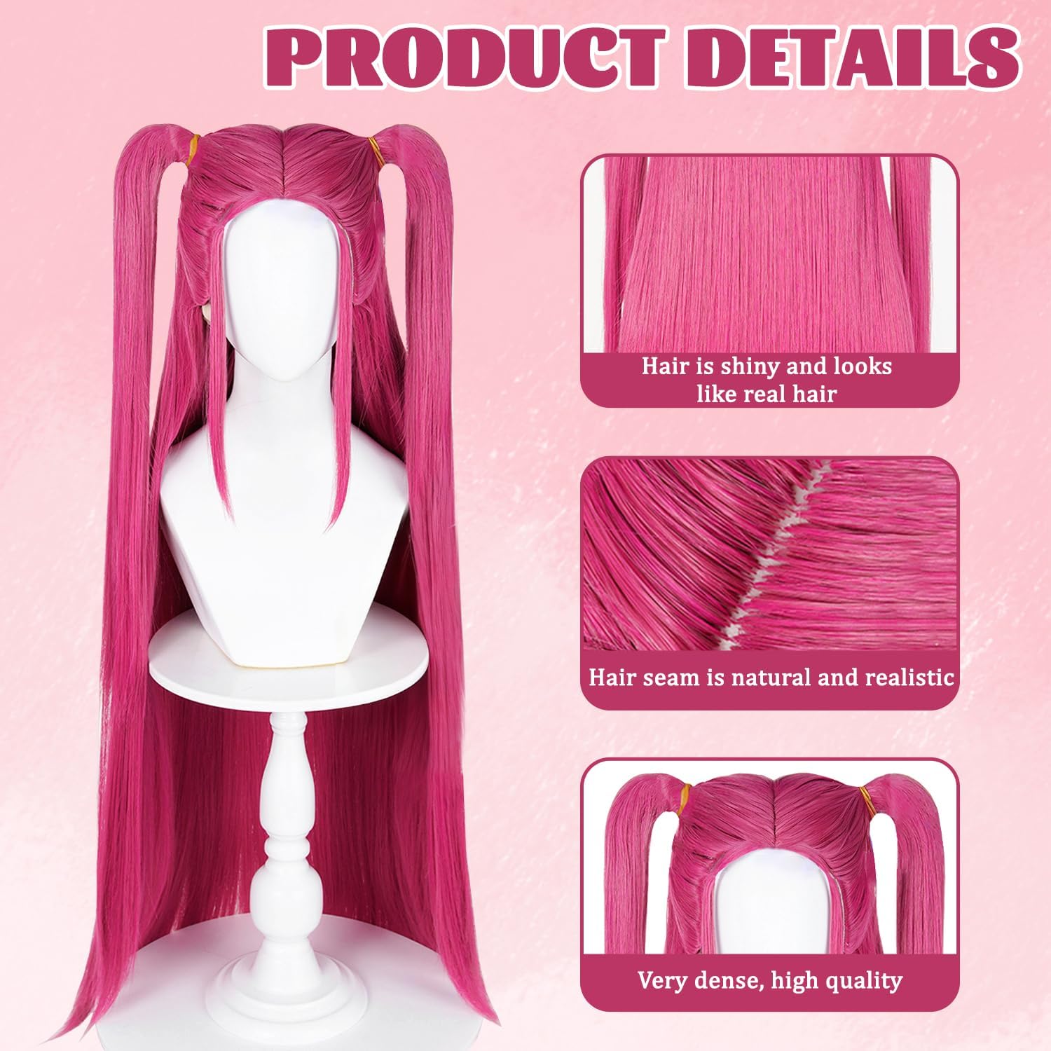 Perruque cosplay enfant - longue violette - festival, Halloween, fête