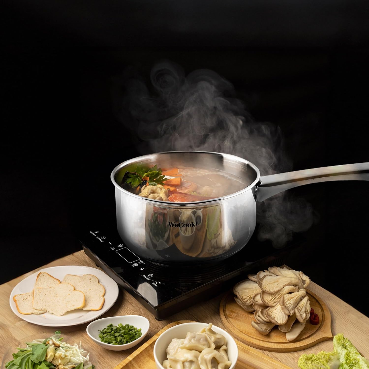 Wecook - casserole inox 18/10 - Ø12cm - bec verseur, graduation, 0,7L, induction