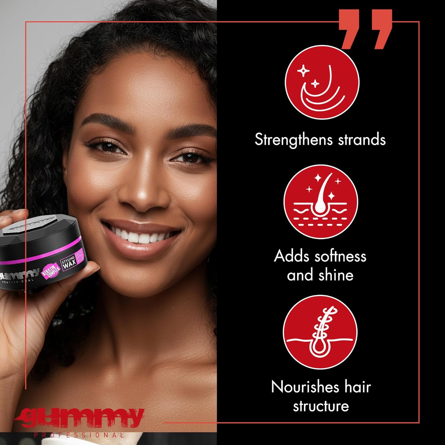 Fonex - Gummy Extra Gloss - 150ml - cire effet mouillé, fixation forte