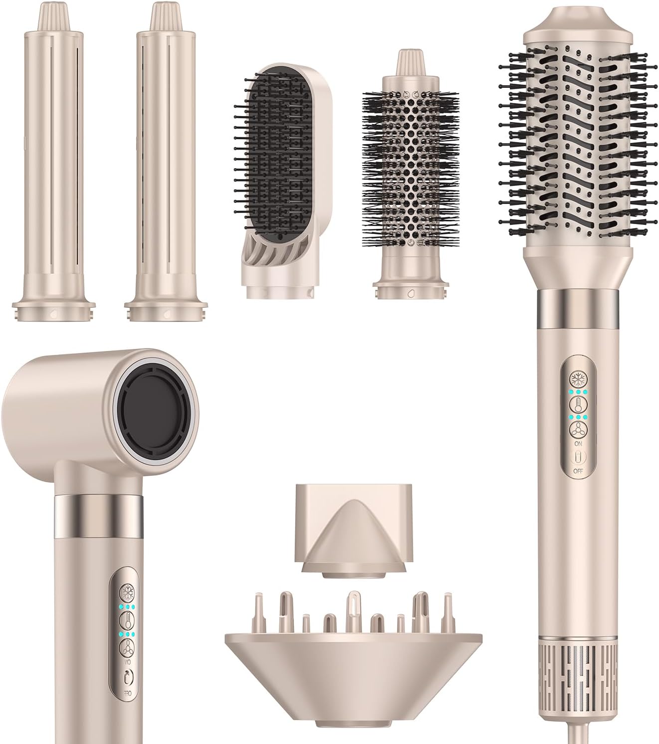 Brosse soufflante 8-en-1 - 110 000 tr/min, ionique, séchage rapide