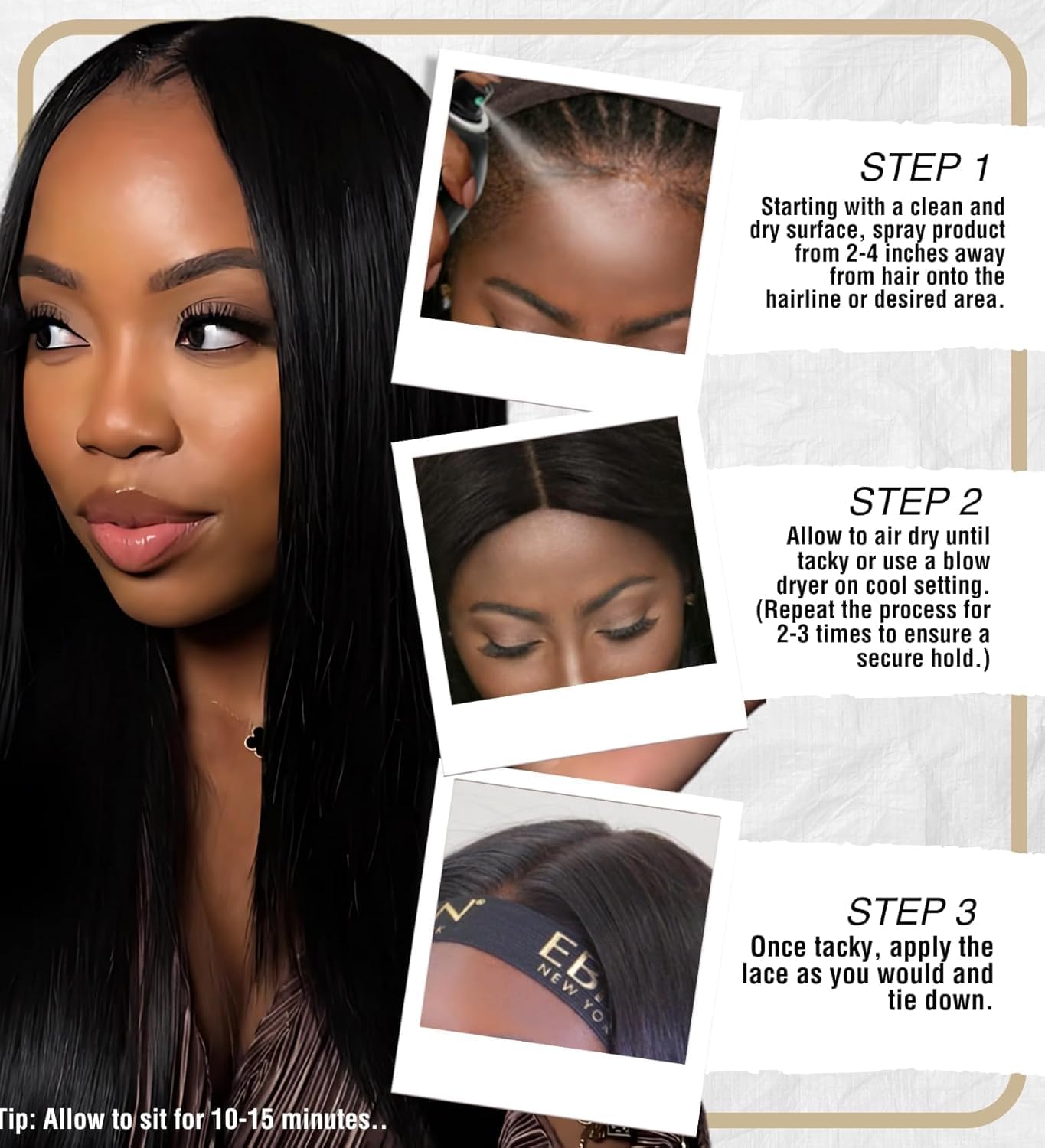 EBIN New York - Wonder Lace Bond Supreme - 420ml - spray adhésif durable SUPREME