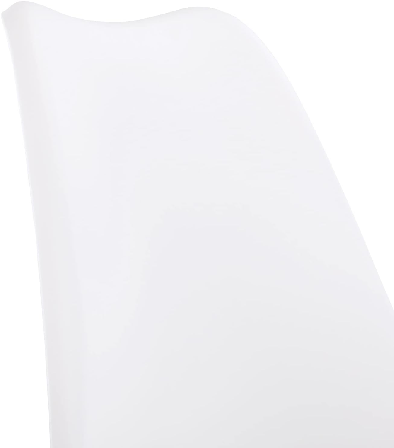 EGGREE - lot de 2 chaises rétro - bois hêtre - assise rembourrée, blanc