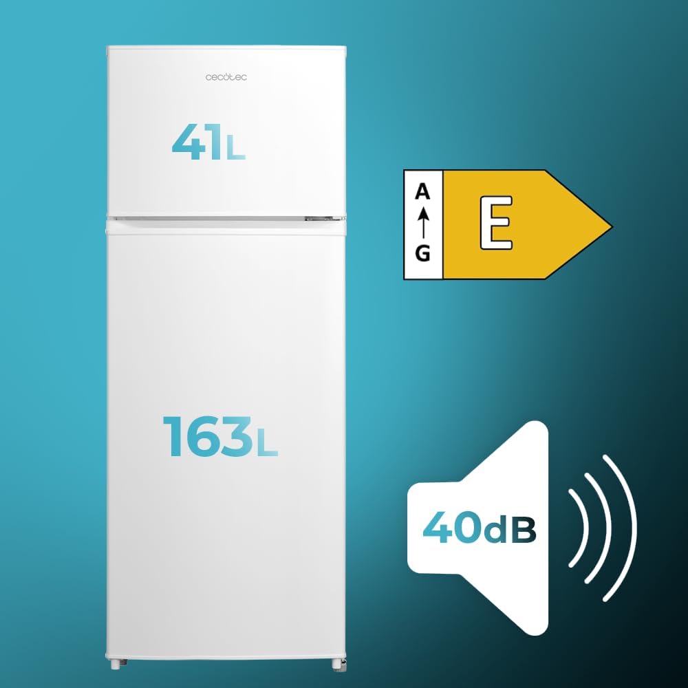 Cecotec - Bolero CoolMarket - 143x55 cm - 204L, Inverter, LED, E