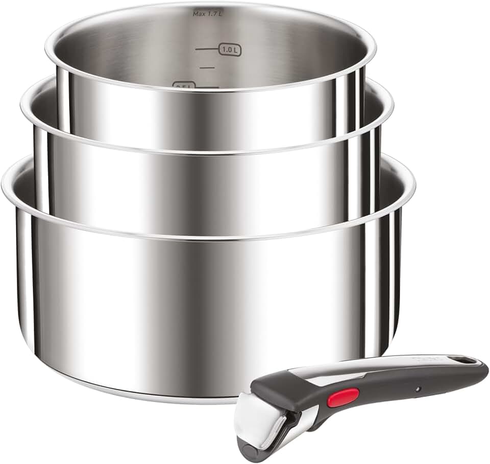Tefal - Ingenio Preference On - 16/18/20 cm - inox induction poignée amovible, empilable L898S334