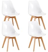 EGGREE Lot de 4 Chaise Salle à Manger Scandinaves SGS Tested Chaise Rembourrée de Cuisine,Chaise ...