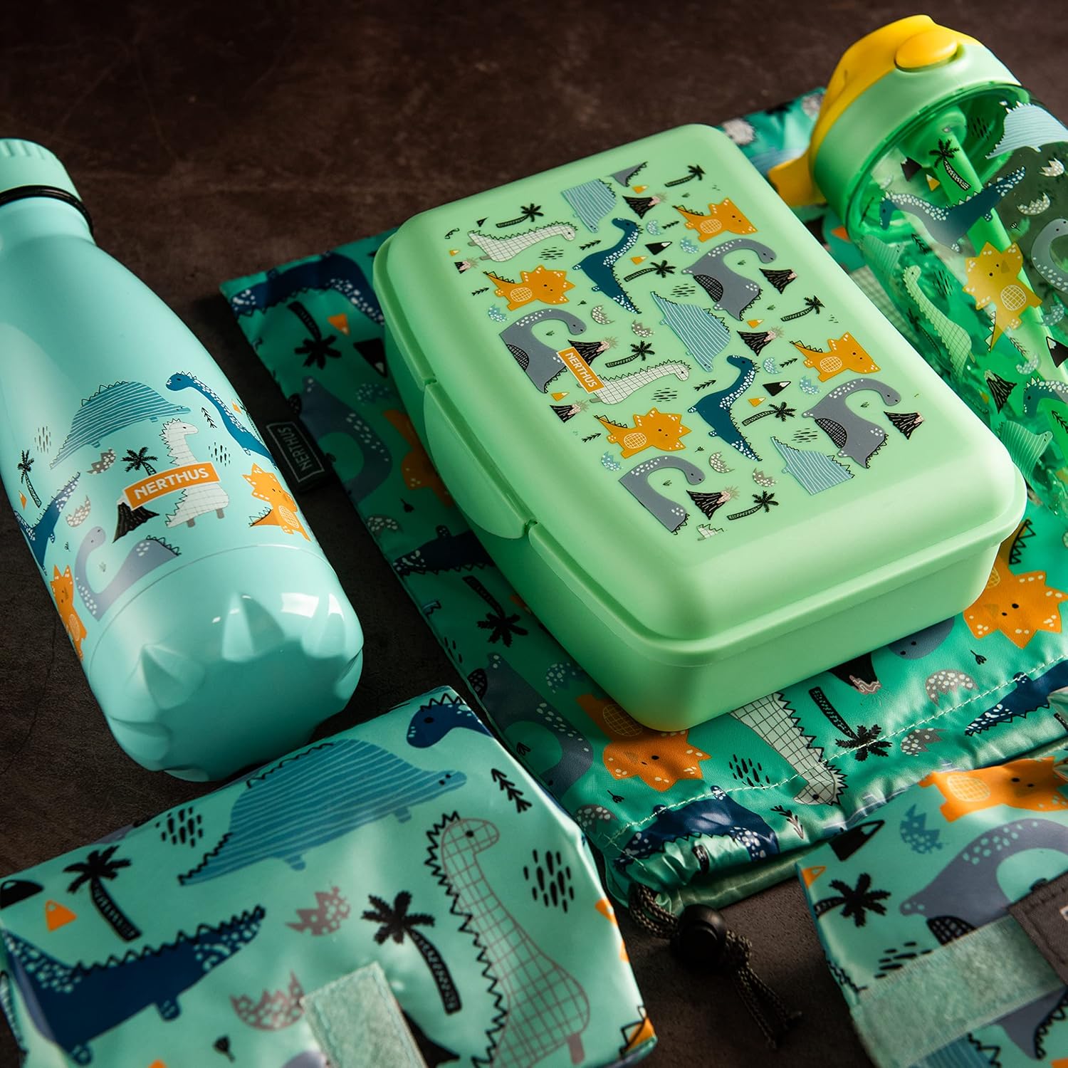 NERTHUS - boîte à lunch dinosaure enfant légère, facile à nettoyer FIH923