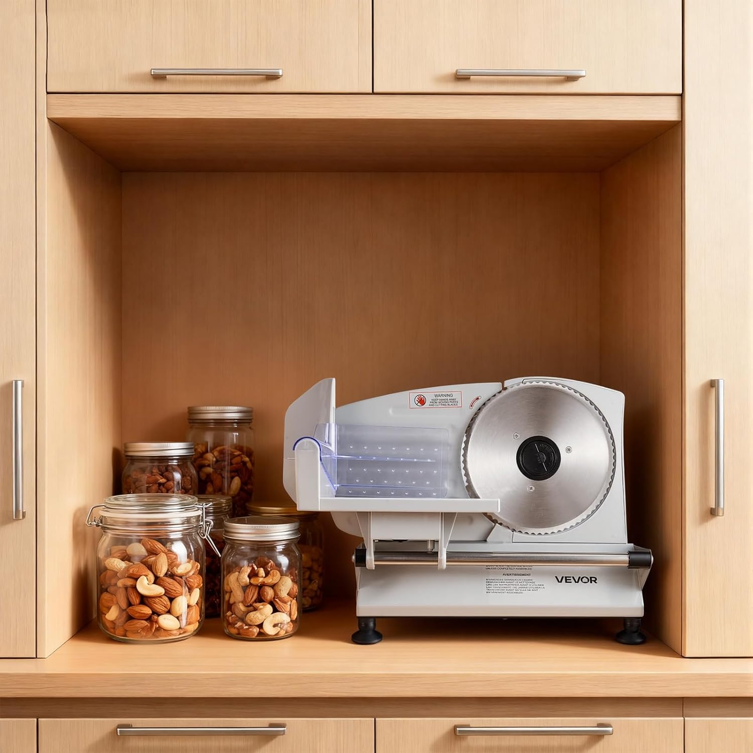 VEVOR - trancheuse électrique 150W, lame 170mm, coupe réglable