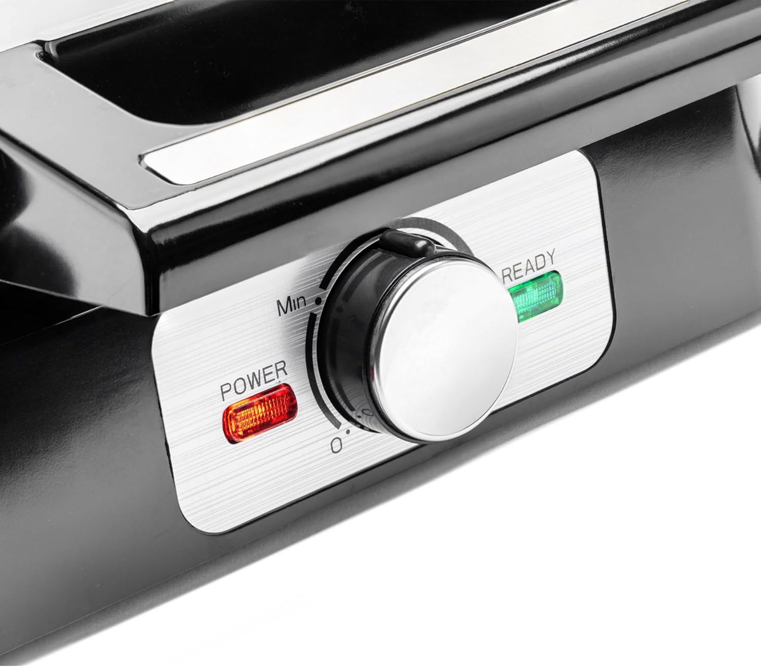 Gaufrier électrique - 1500W, 4 gaufres, inox, plaques antiadhésives, température réglable