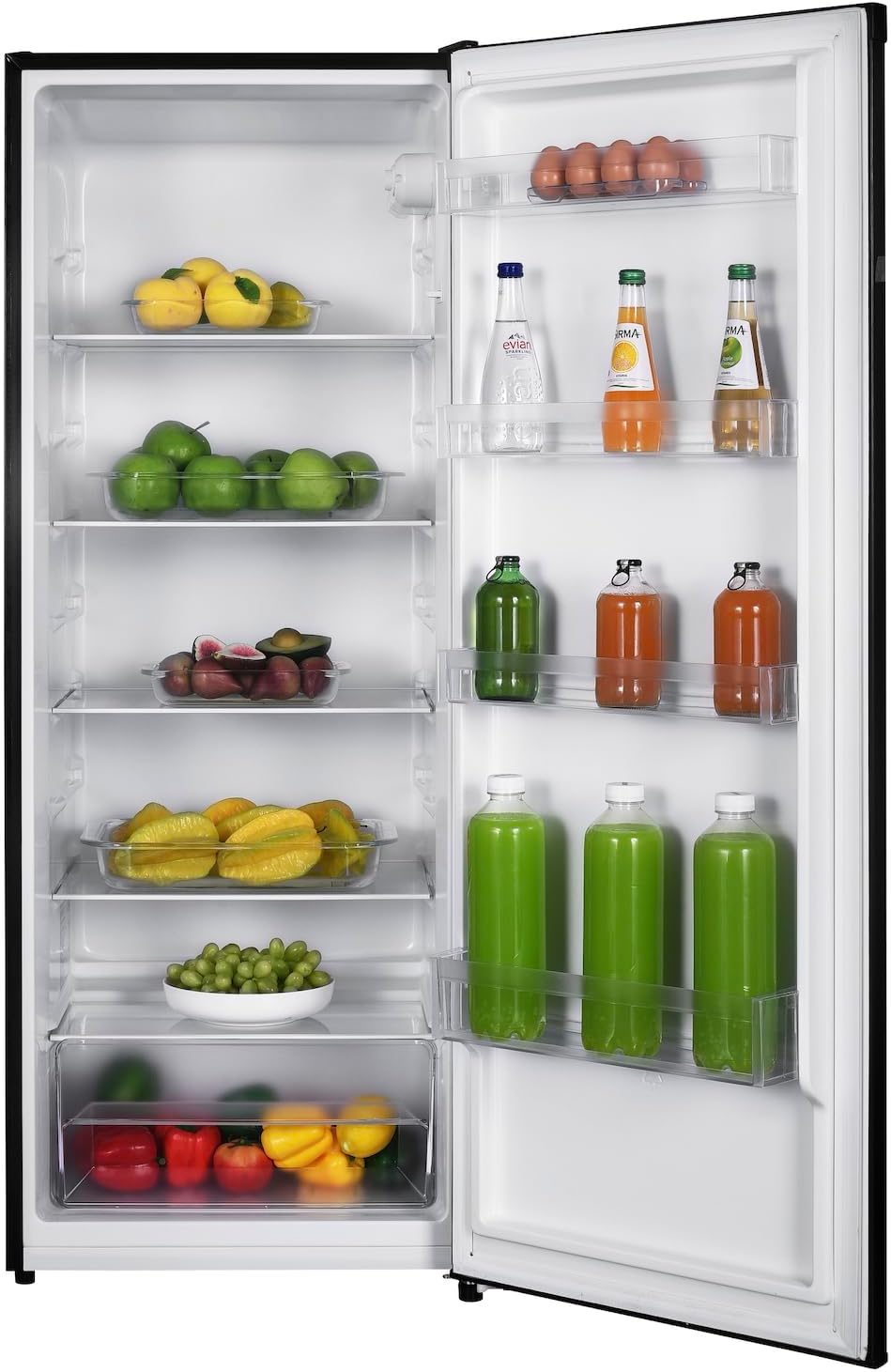 GEDTECH - Réfrigérateur simple, 230L, Classe E, porte noire, GSP230BL