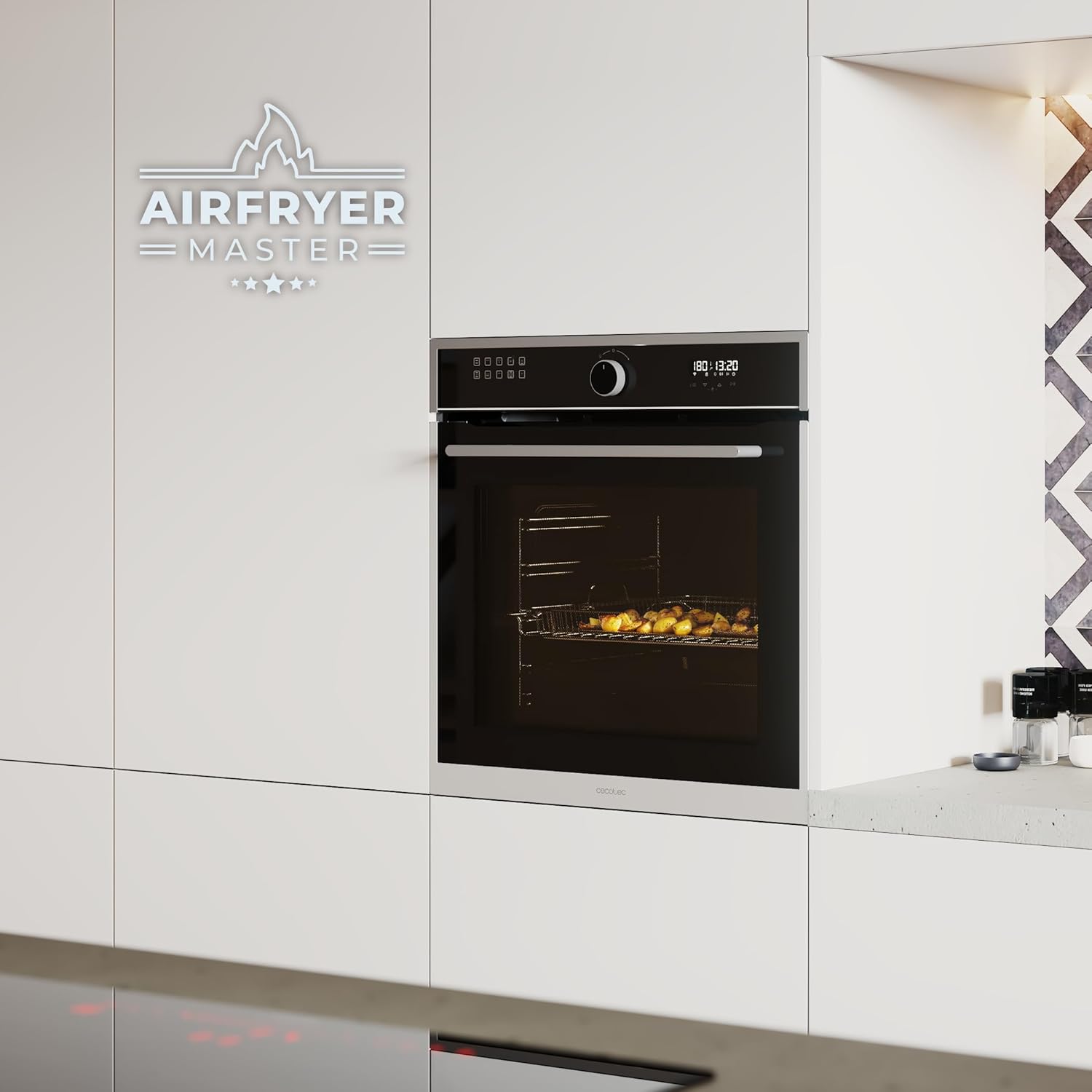 Cecotec - Bolero Hexa Edge - 60 cm, 81L, 3400W, 11 fonctions, Airfryer, AF316000