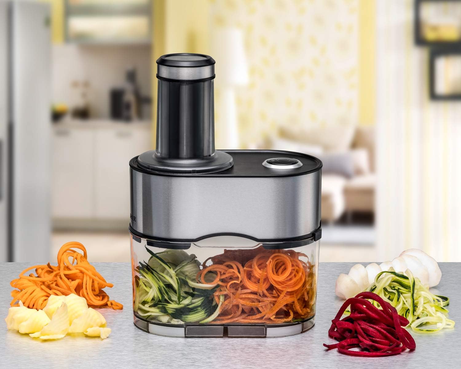 Rommelsbacher - spiralschneider EGS 80 - 2.5L, 100W, inox, coupe-légumes EGS80