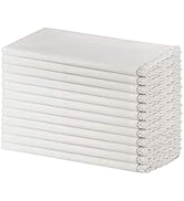 SweetNeedle - Paquet de 12 - Coton flammé avec Serviettes de Table en Dentelle au Crochet 50 CM x...