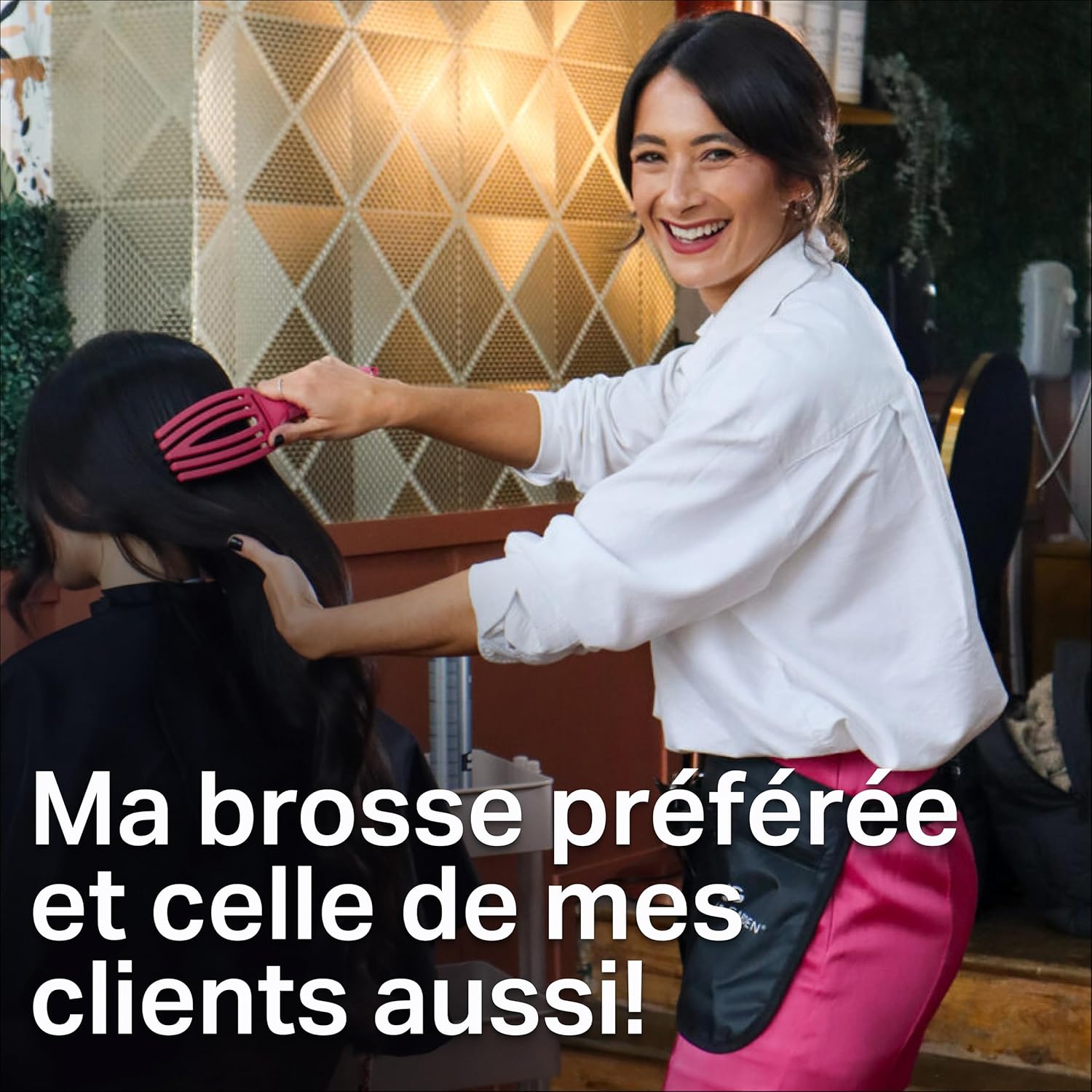 Olivia Garden - Fingerbrush Care Iconic - brosse 22cm - poils nylon & sanglier pour brillance et démêlage