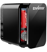 Enventor Petite glacière portable 4 L (noir), mini réfrigérateur avec fonctions froid et chaud, 12 V/220 ...