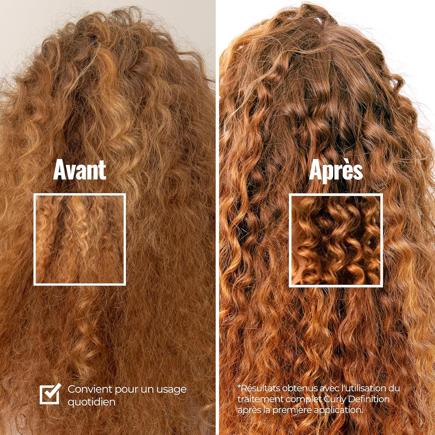 abril et nature - Curly Definition Pack - 550 ml - routine bouclée, protection chaleur