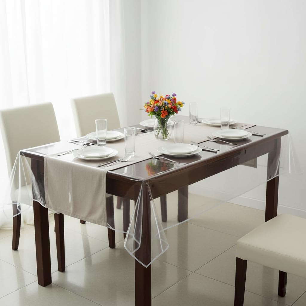 VITA PERFETTA - nappe PVC transparente - 140x300cm - protection table