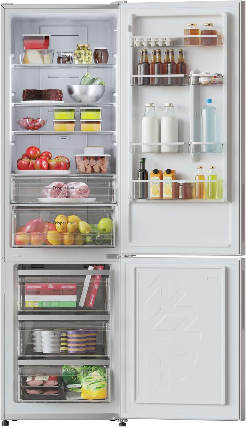 Cecotec - Bolero CoolMarket Combi Série 356 - 256L - No Frost, Économie d'énergie, Multi Airflow, mode Vacances, Glass G