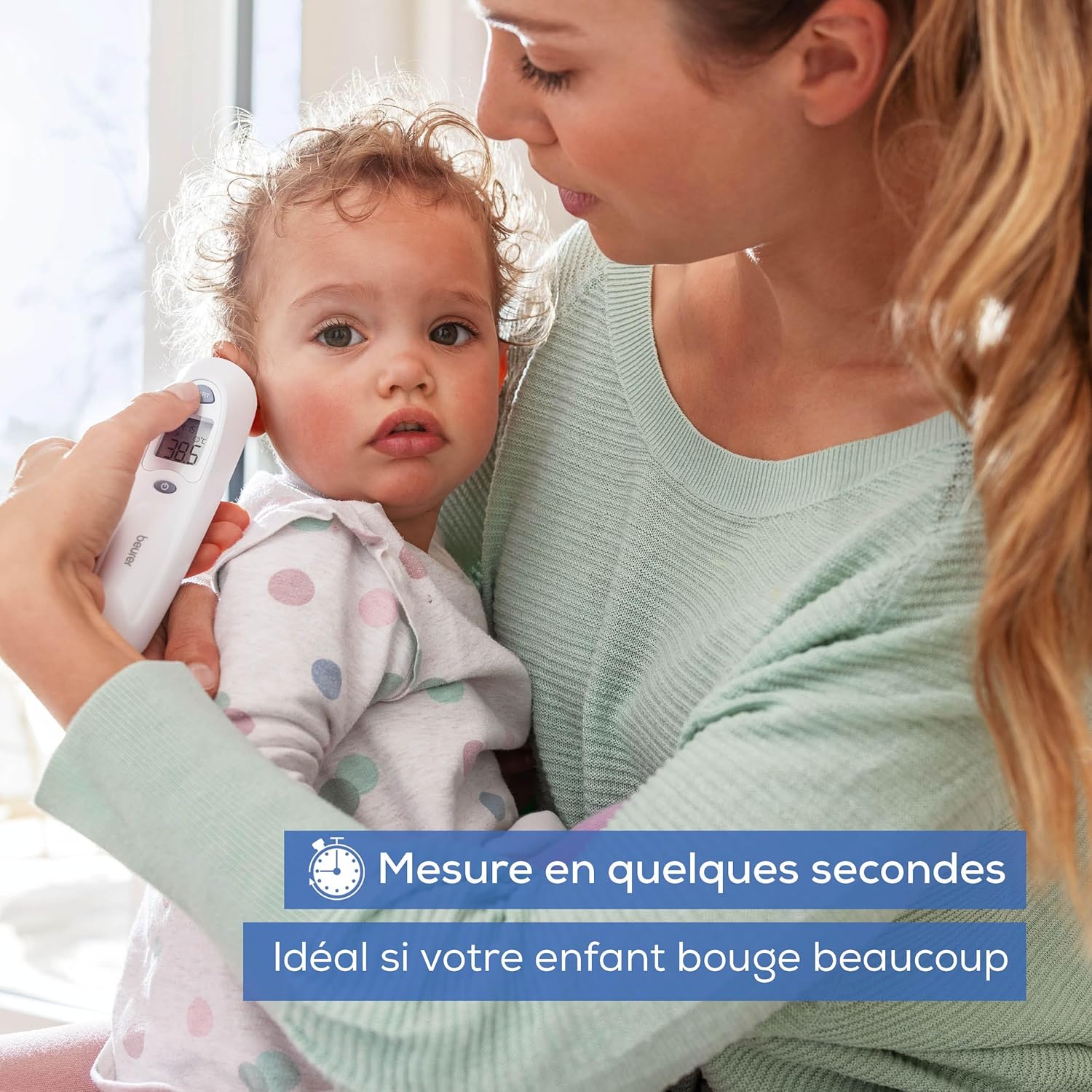 Beurer - FT 58 - thermomètre auriculaire infrarouge, 10 capuchons