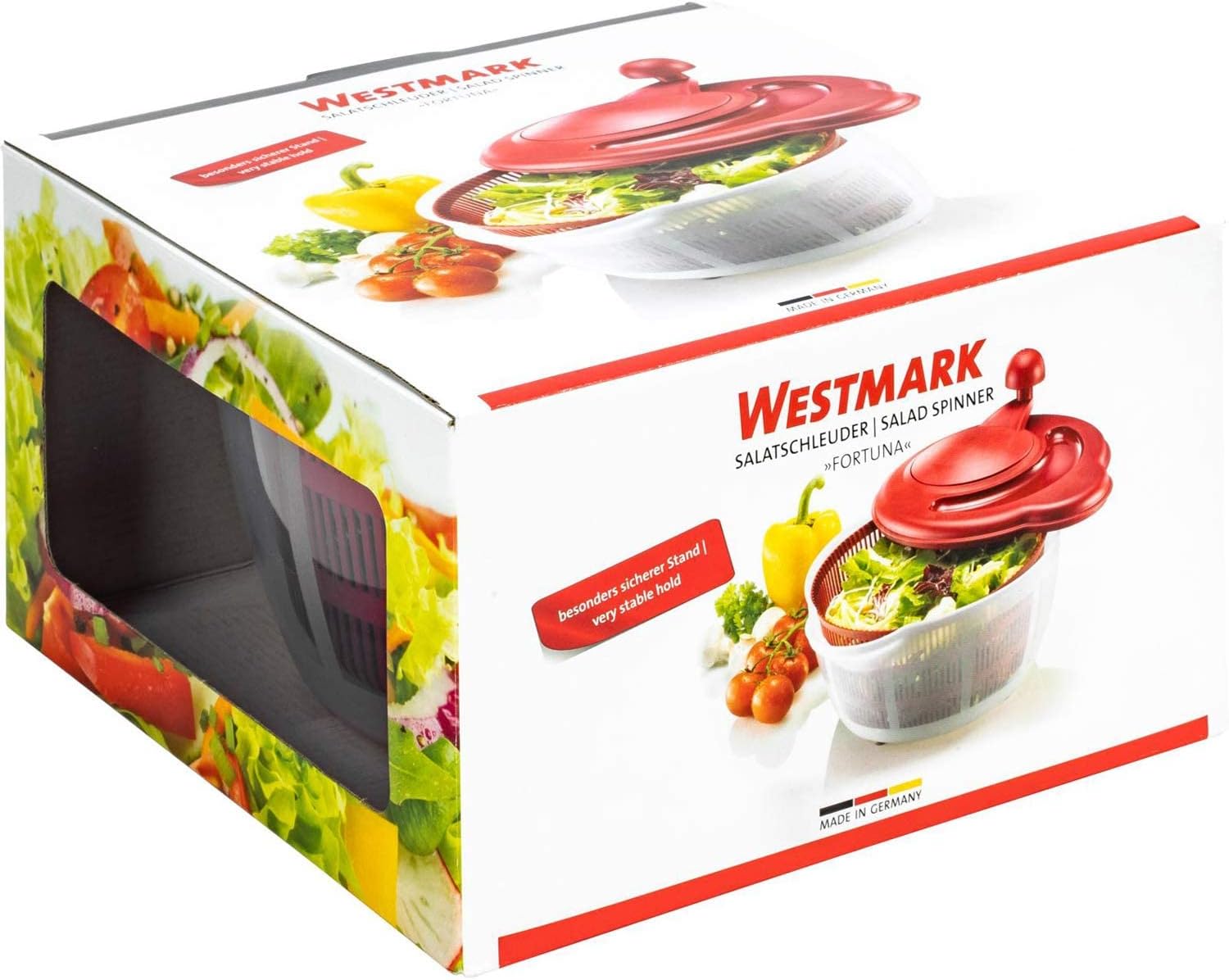 Westmark - Fortuna - 5 L, ø26 cm - plastique sans BPA, transparent/rouge - 243222ER