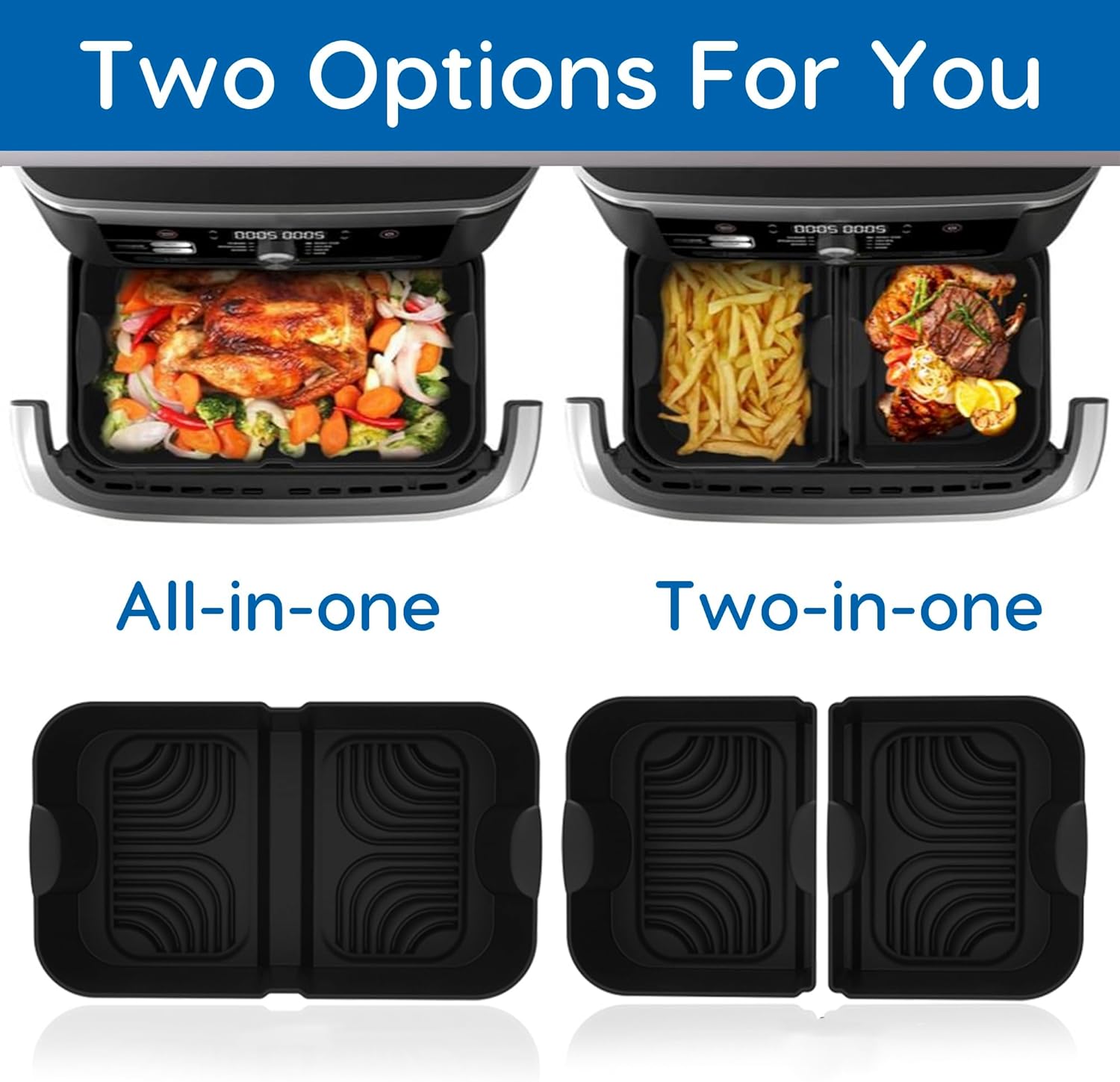 Moule silicone - pour friteuse à air - 10,4L, 10L - compatible Ninja/COSORI - AF500EU