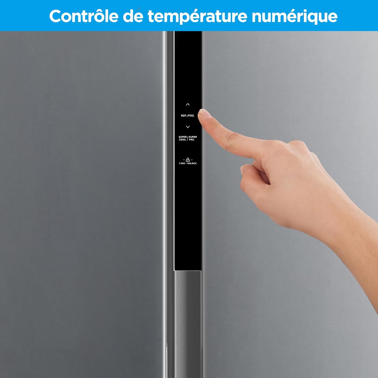 Comfee' - Réfrigérateur américain série Inox, 177,5cm, No Frost, 460L, RCS609IX2