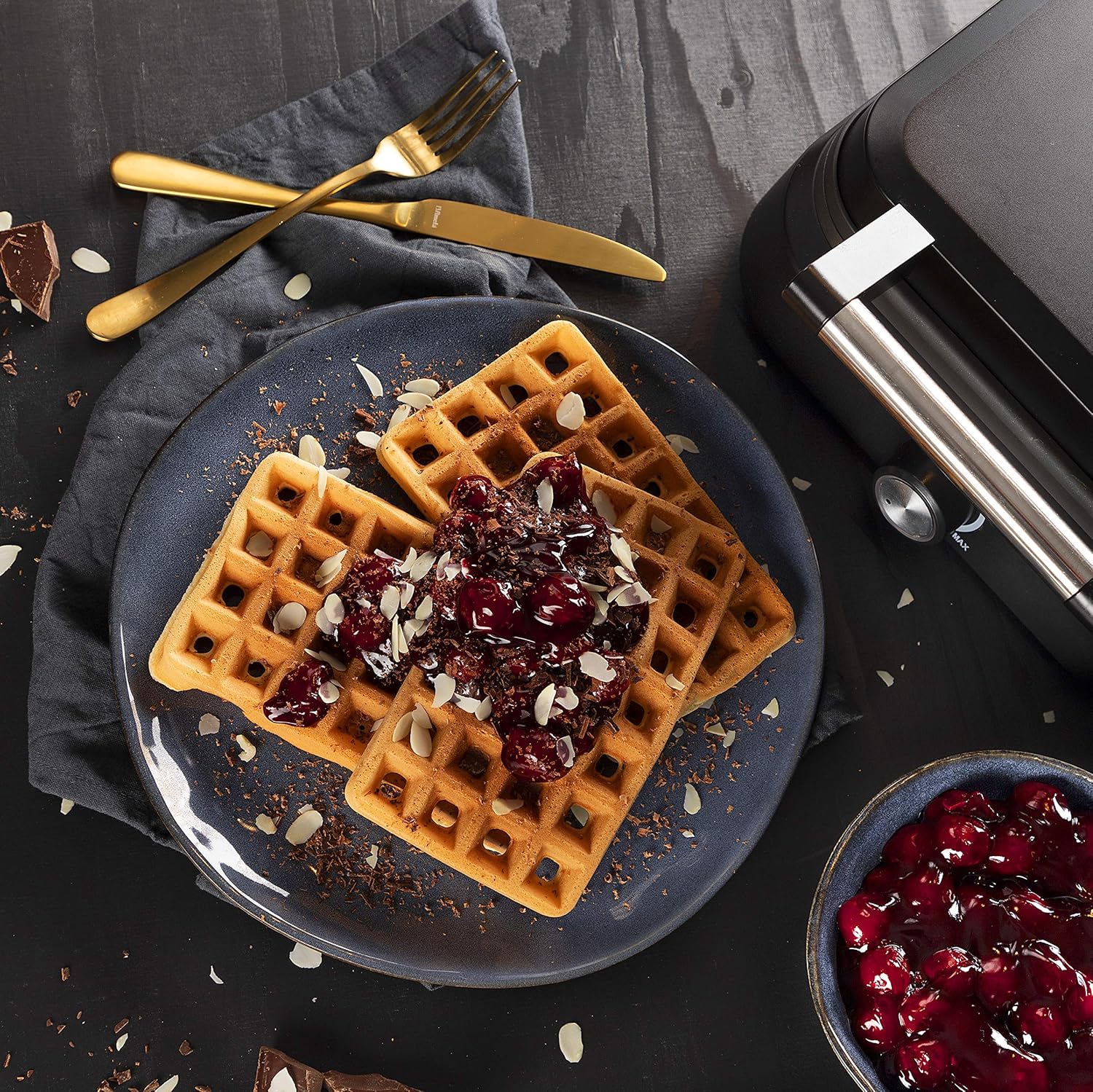 Princess - Deluxe Mat - 2 gaufres, 1 500 W, dimensions compactes