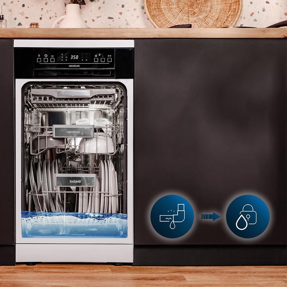 Cecotec - Bolero Aguazero - 45 cm - 11 couverts, 6 programmes, AquaStop, 4201E