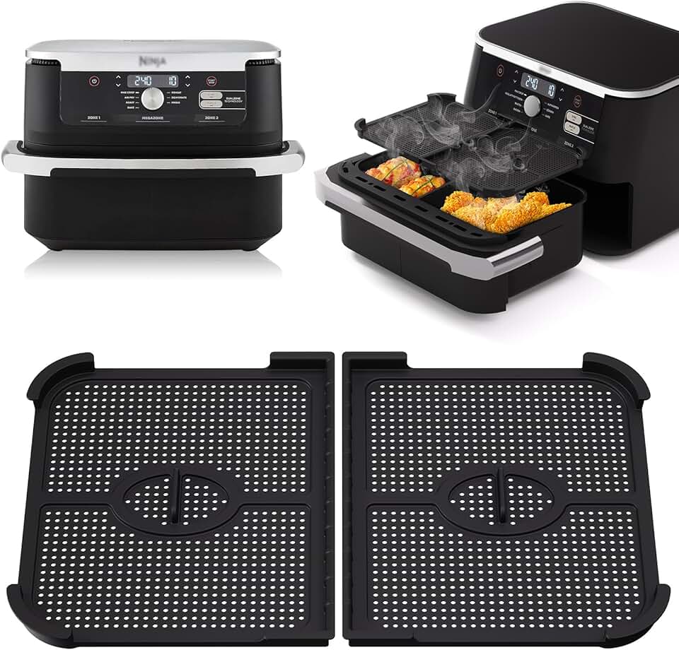 Grille anti-projection air fryer - compatible Ninja Foodi série Flexdrawer - 10.4L - protection efficace spirale chauffa