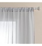 MYSKY HOME Rideaux transparents avec passe-tringle, voile semi-froissé, décoration moderne